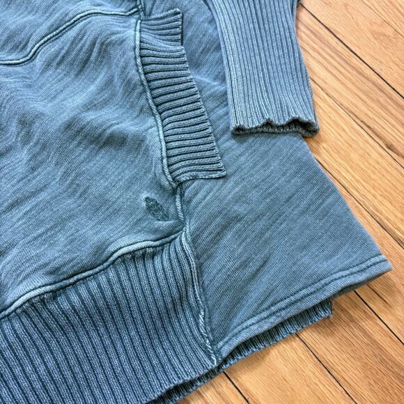 Free People Movement XL Solid Honey Dove Pullover Snap Button Hoodie Oversized - Picture 2 of 16